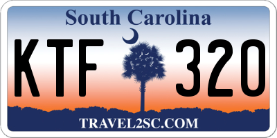 SC license plate KTF320