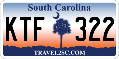 SC license plate KTF322