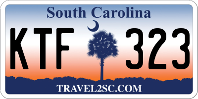 SC license plate KTF323
