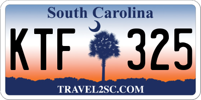 SC license plate KTF325