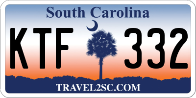 SC license plate KTF332