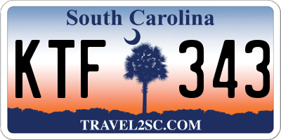 SC license plate KTF343