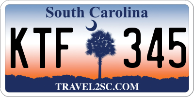 SC license plate KTF345