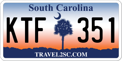 SC license plate KTF351