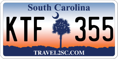 SC license plate KTF355