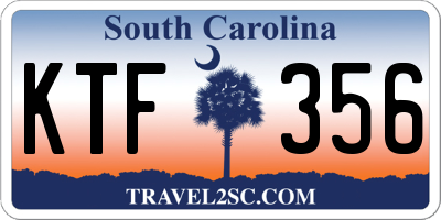 SC license plate KTF356