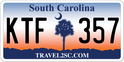SC license plate KTF357