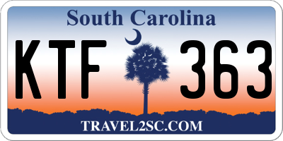 SC license plate KTF363