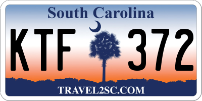 SC license plate KTF372