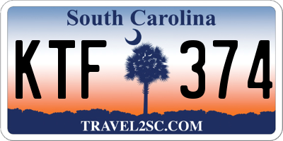 SC license plate KTF374