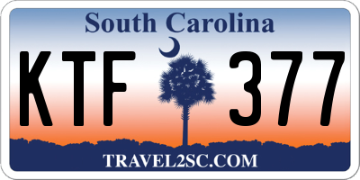 SC license plate KTF377
