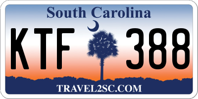 SC license plate KTF388