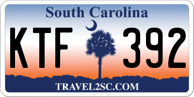 SC license plate KTF392