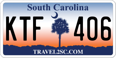 SC license plate KTF406