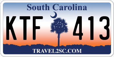 SC license plate KTF413