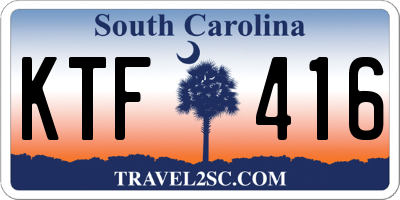 SC license plate KTF416