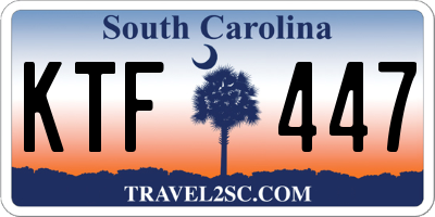 SC license plate KTF447