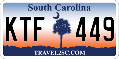 SC license plate KTF449