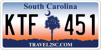 SC license plate KTF451