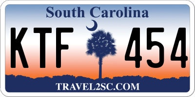 SC license plate KTF454