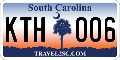 SC license plate KTH006