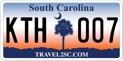 SC license plate KTH007