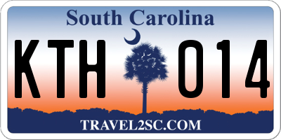 SC license plate KTH014