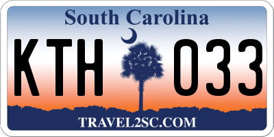 SC license plate KTH033