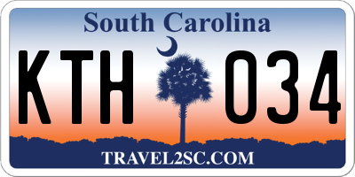 SC license plate KTH034