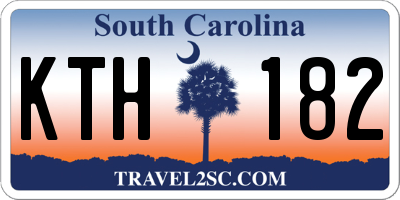 SC license plate KTH182