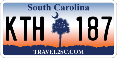 SC license plate KTH187