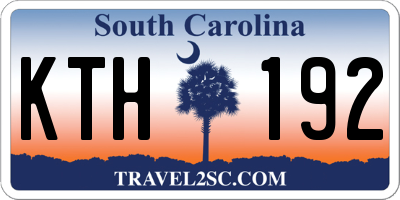 SC license plate KTH192