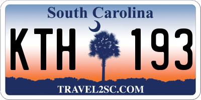 SC license plate KTH193