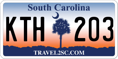 SC license plate KTH203