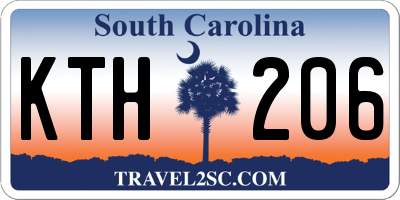 SC license plate KTH206