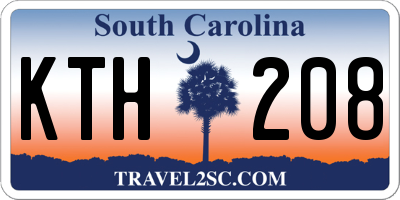 SC license plate KTH208