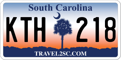 SC license plate KTH218