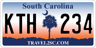 SC license plate KTH234