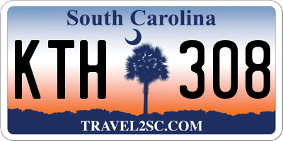 SC license plate KTH308