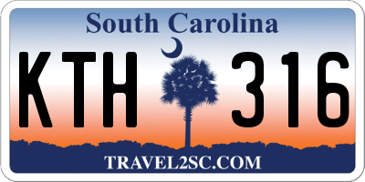 SC license plate KTH316