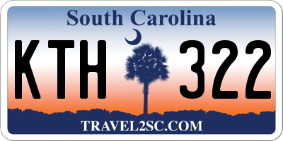 SC license plate KTH322