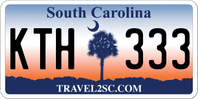 SC license plate KTH333