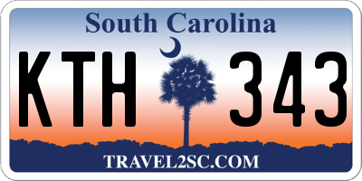 SC license plate KTH343