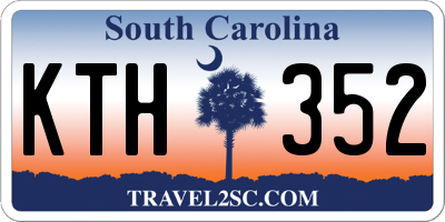 SC license plate KTH352