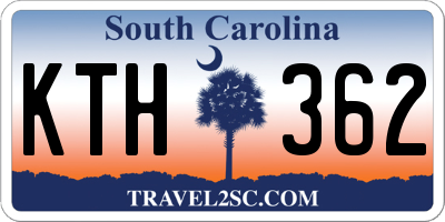 SC license plate KTH362