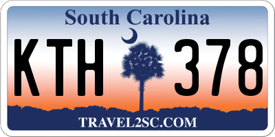 SC license plate KTH378