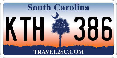 SC license plate KTH386