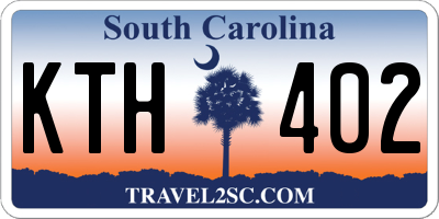 SC license plate KTH402
