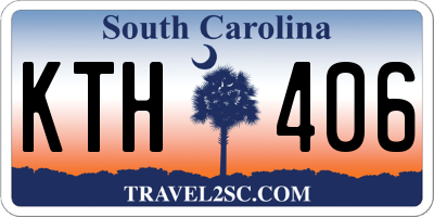 SC license plate KTH406