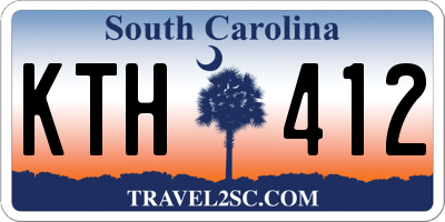 SC license plate KTH412